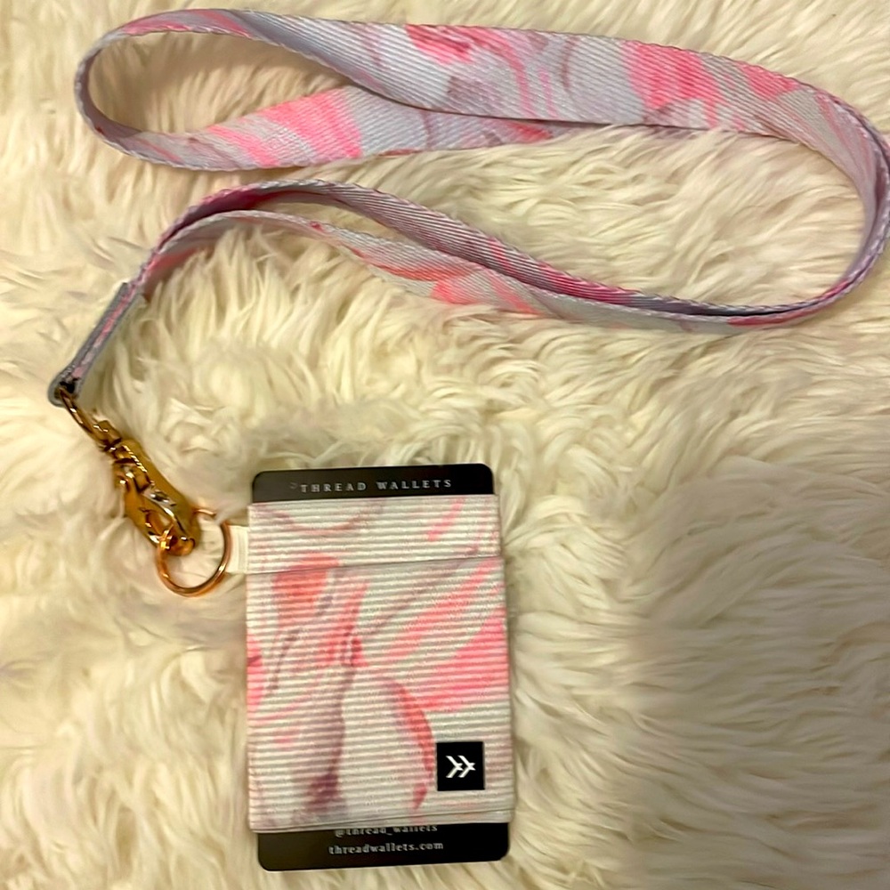 Thread wallet, and neck lanyard